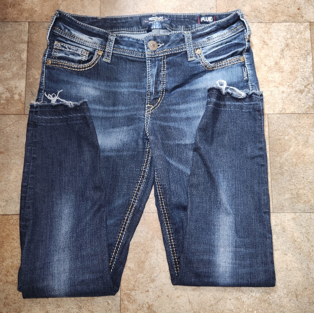 Silver Skinny Jeans